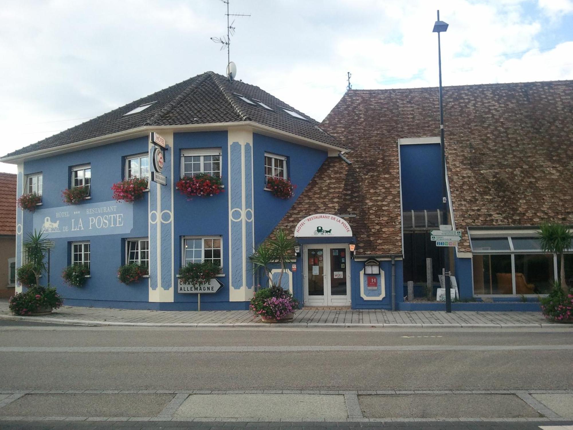 Hotel Restaurant De La Poste Mulhouse Ottmarsheim Bantzenheim Exteriör bild